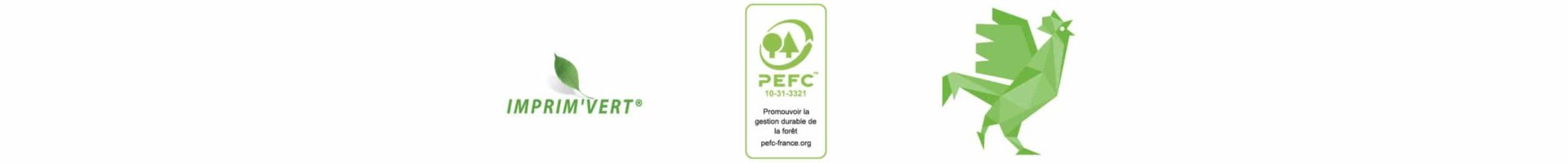 les badges de certifications de l'écologie en vert
